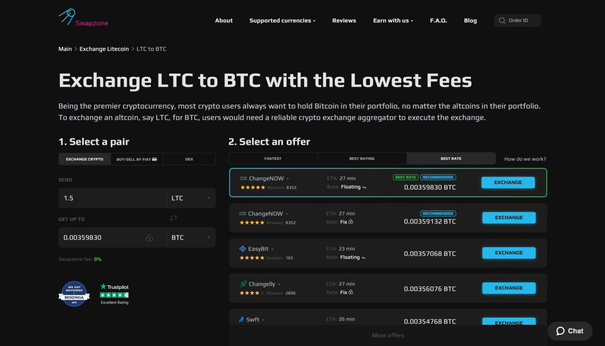 LTC to BTC Exchange | Swap Litecoin to Bitcoin online - LetsExchange