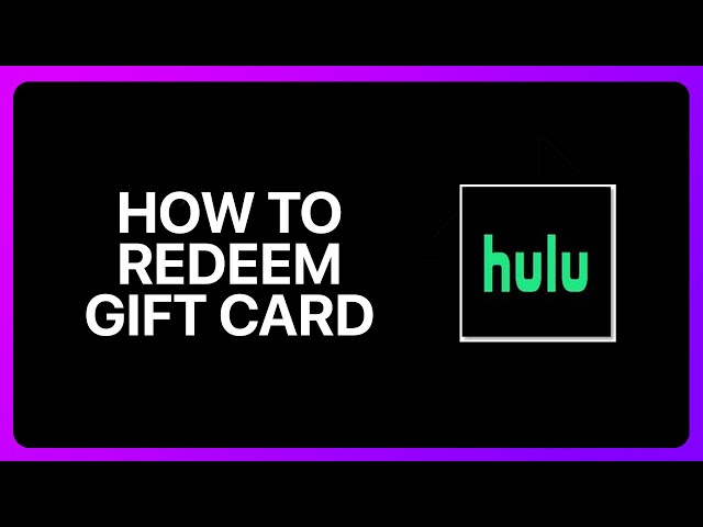 How do I add my Hulu gift card to my Itun… - Apple Community