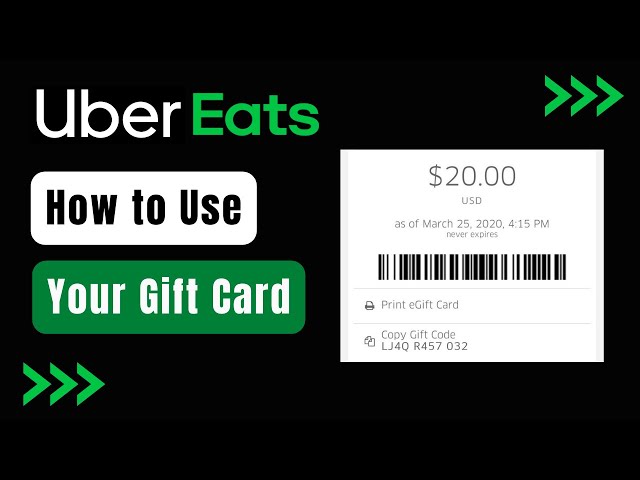 How to Use an Uber Eats Gift Card to Pay for Orders