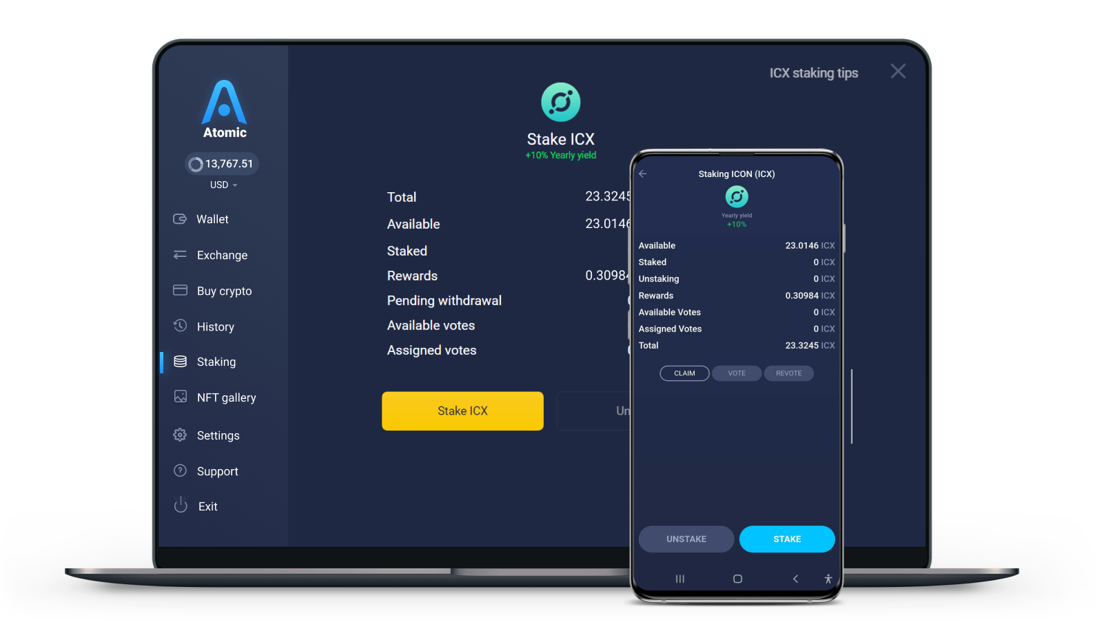 ICON (ICX) Staking Crypto Calculator