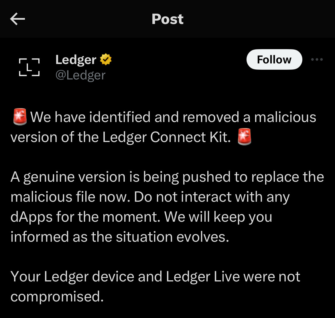 Security Incident Report | Ledger