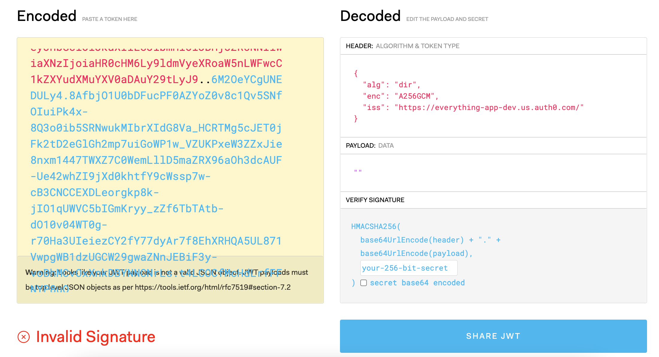 Troubleshooting JWT validation | Cloud Endpoints Frameworks for App Engine | Google Cloud