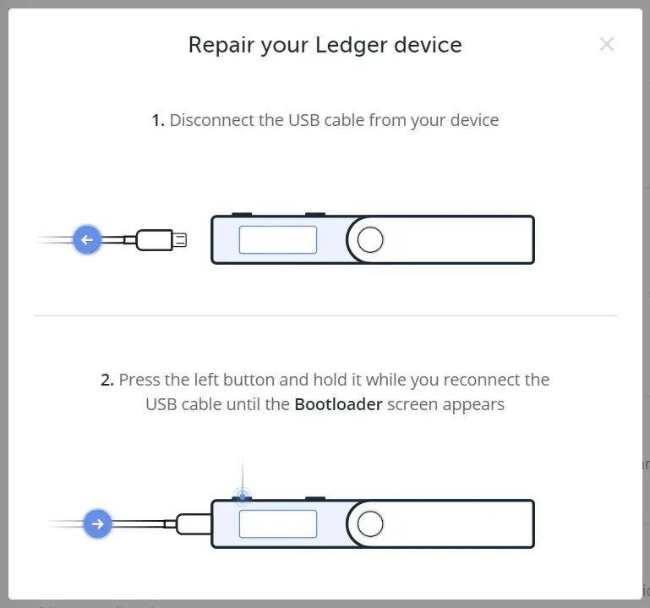 Ledger Nano S Stuck in Bootloader When Trying to Update Firmware | CitizenSide