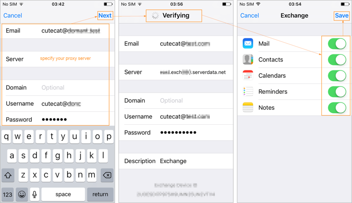 Which Exchange mail settings do I use on iOS? - Microsoft Support