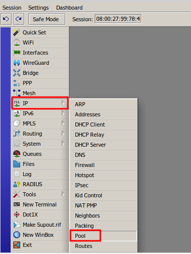 IP Pool Next setup - MikroTik