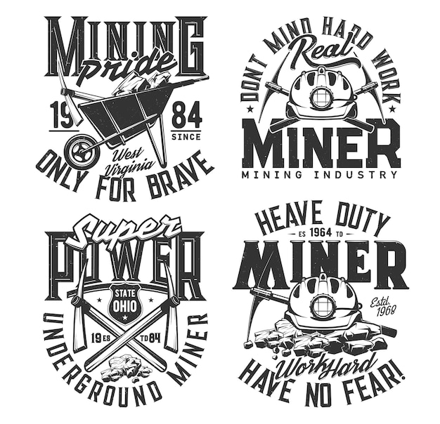 Mining T-Shirt: Grey | Rookie Gold Prospector