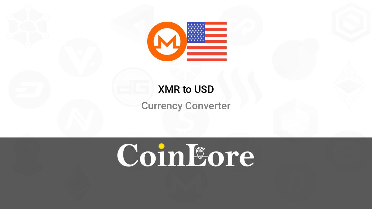 Monero to US-Dollar Conversion | XMR to USD Exchange Rate Calculator | Markets Insider