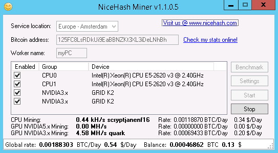 Miner- [NiceHash] Zcash CPU/GPU for Linux and Windows - Mining - Zcash Community Forum