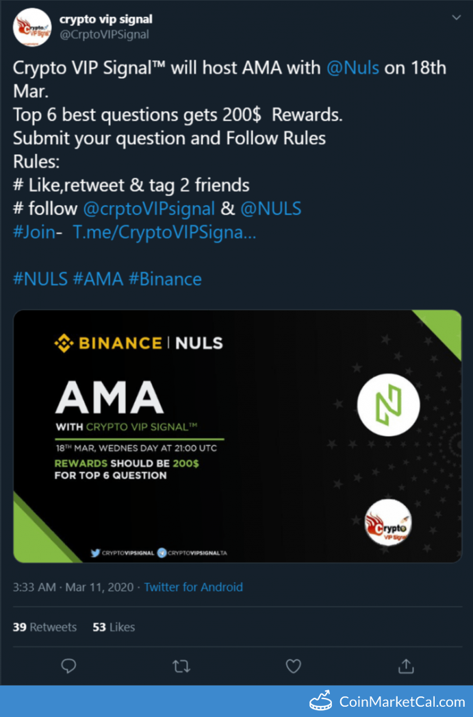 Nuls Price - NULS Price Charts, Nuls News