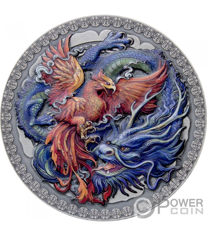 2x1oz Silver 2-Coin Set Phoenix V Dragon | PAMP