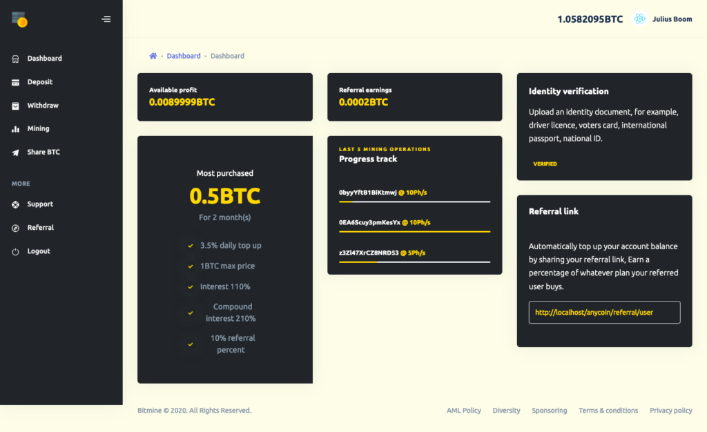 Cheap Bitcoin Mining Script With bymobile.ru API | Php Mining Script