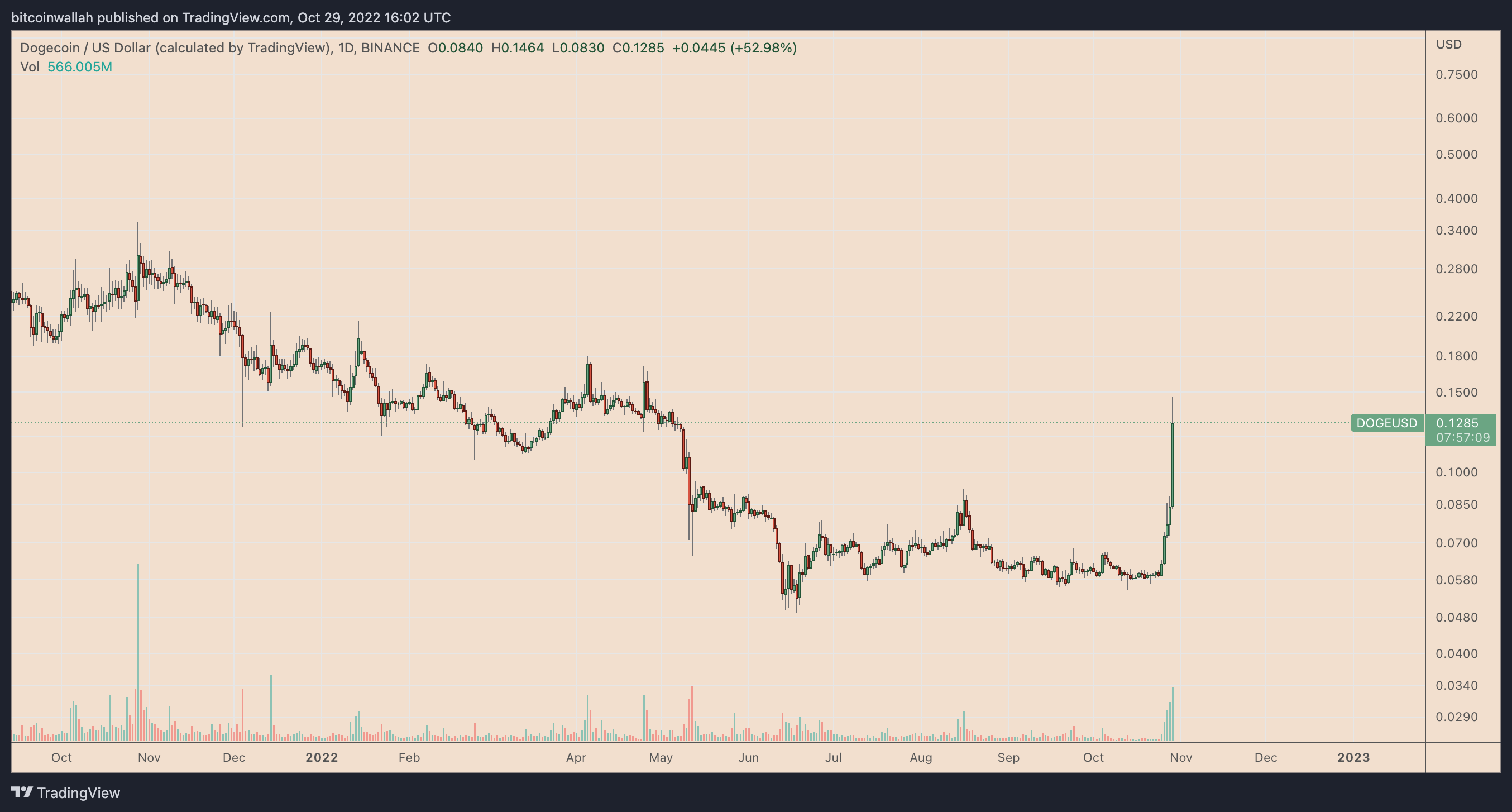 1 DOGE to USD - Dogecoins to US Dollars Exchange Rate