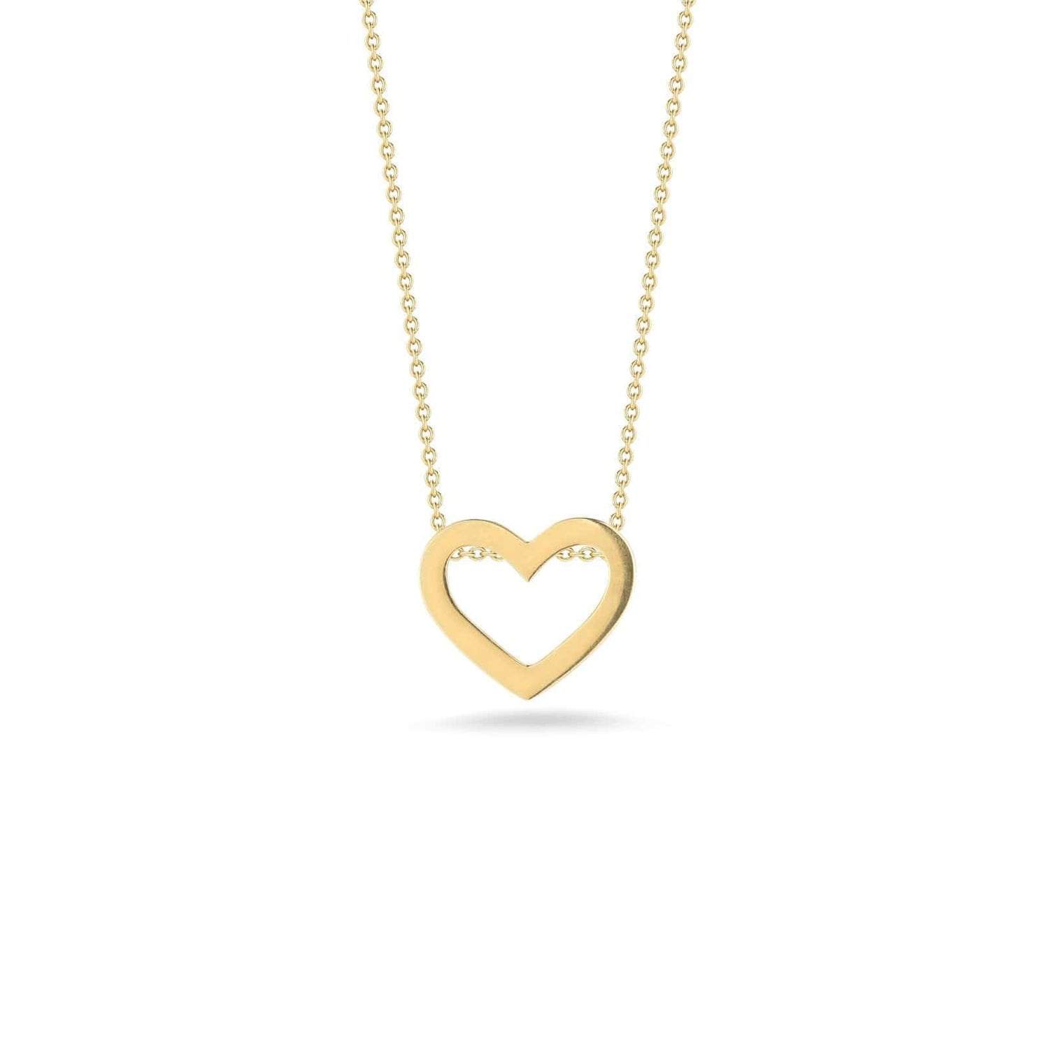 Baby Open Heart Necklace with Diamonds by Roberto Coin | Diamond Cellar