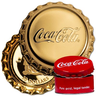 Fiji Coca-Cola Coke Bottle Cap Colour $1 Silver Proof Coin