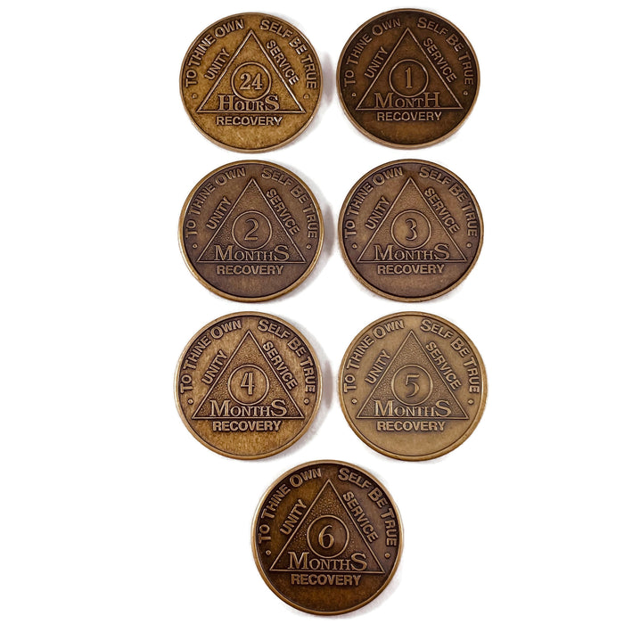 AA Chips and Sober Medallions | Sobriety Coin | Recovery Chips