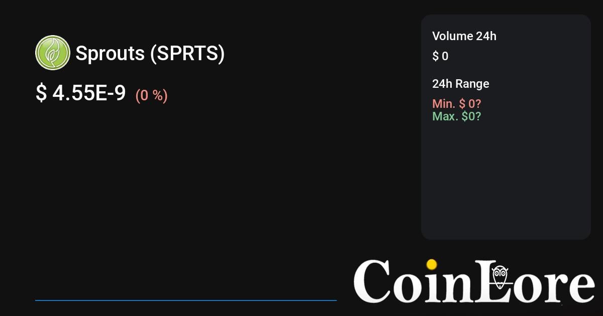 Sprouts (SPRTS) live coin price, charts, markets & liquidity