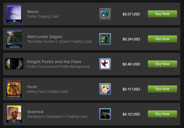 Badge Pricelist :: Steam Card Exchange