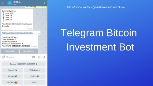 Telegram Bitcoin Investment Bot