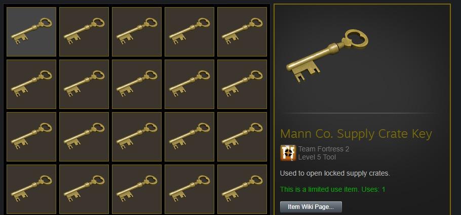 TF2 Keys Question