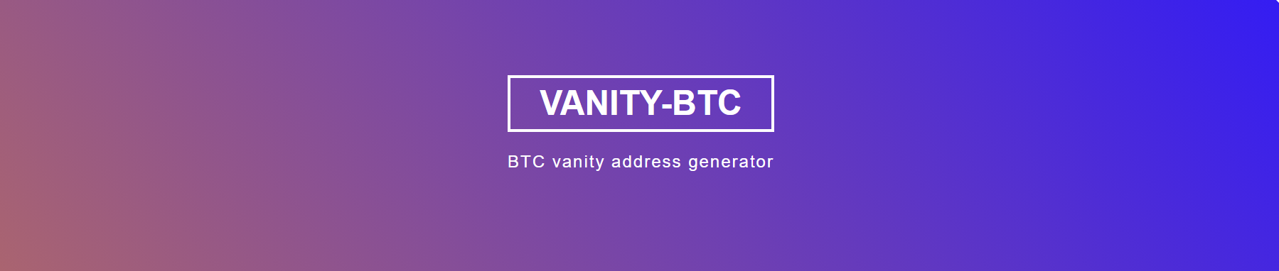 Bitcoin Vanity Address Generator