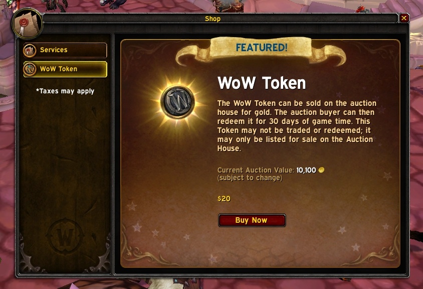 WoW Tokens Are Selling for Record High Prices in Some Regions