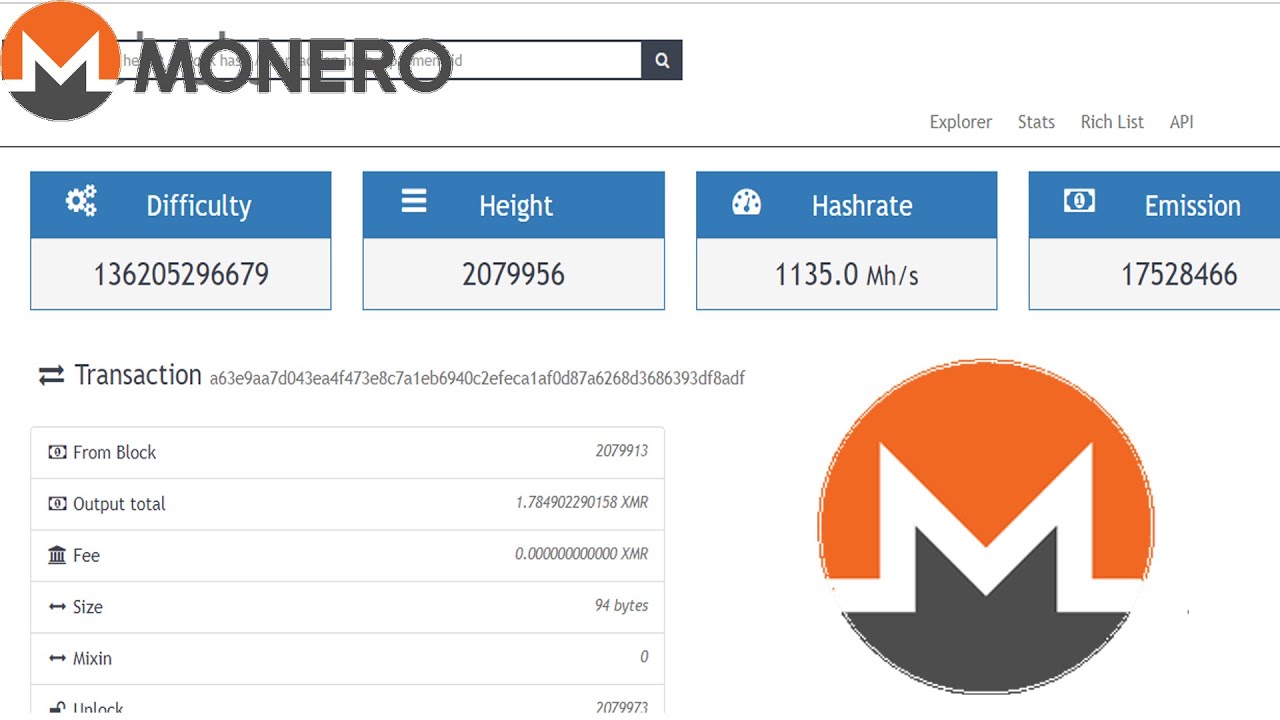 Blockchain Explorer - MoneroHash